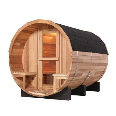Kanada Kırmızı Sedir Ağacı Açık Varil Sauna Odası 180x240cm