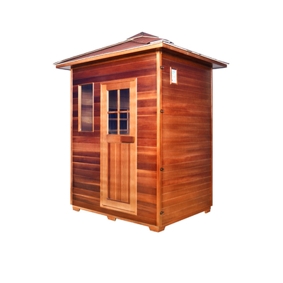 Aile 3 Kişilik Açık Kuru Sauna Kırmızı Sedir Geleneksel