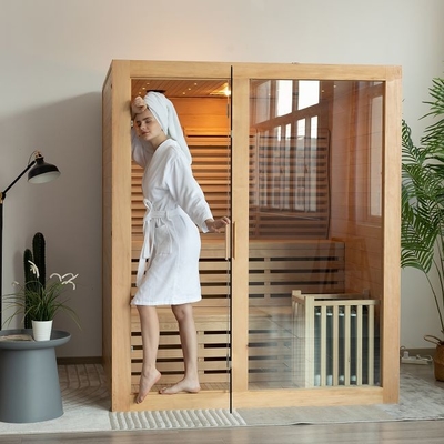 Ahşap 3 Kişilik Elektrikli Sobalı Kapalı Buharlı Sauna Odası