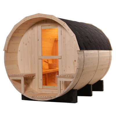 2 - 4 Kişilik Popüler Çam Açık Ahşap Fıçı Sauna