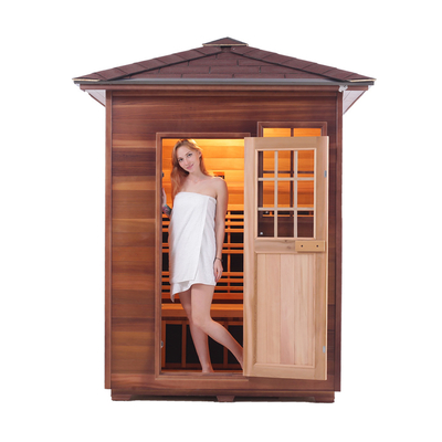 2 - 3 Kişilik Karbon Panel Açık Kuru Sauna Odası Ev Şekli