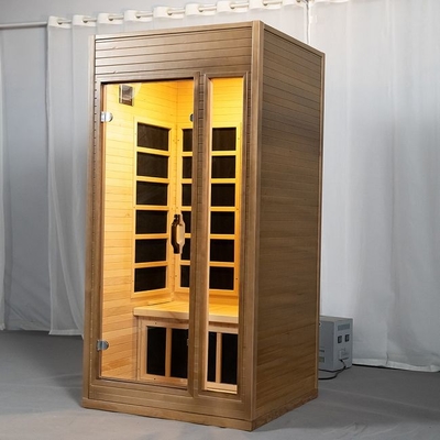 Ev Baldıran Odu Karbon Fiber Isıtma Uzak Kızılötesi Sauna Kabini 2 Kişilik