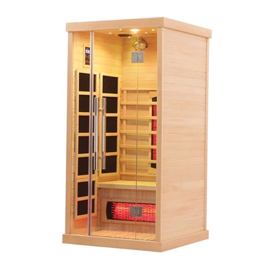 Şeffaf Temperli Cam Uzak Kızılötesi Sauna 0°C - 65°C Çalışma Sıcaklığı Aralığı