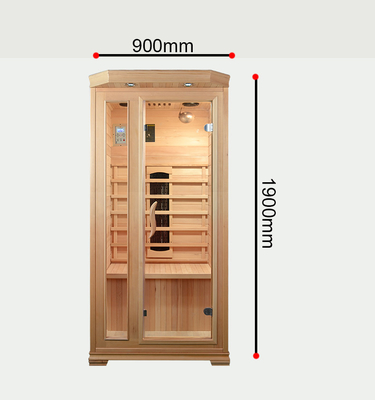 Ahşap Sedir Ev Sauna Odası 900 * 900 * 1900mm, 8mm Temperli Camlı