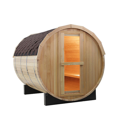 Pencere Buhar Odası ile 2 Kişilik Baldıran Islak Kuru Viski Fıçı Sauna