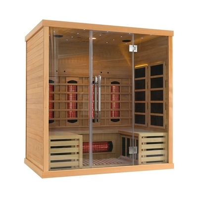 Kapalı Aile 4 Kişilik Detoks İçin Uzak Kızılötesi Sauna Odası 2700W
