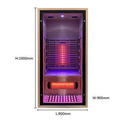 ETL Tek Kişilik Kapalı Küçük Ev Sauna Odası 7 Renkli Starlight Kızılötesi
