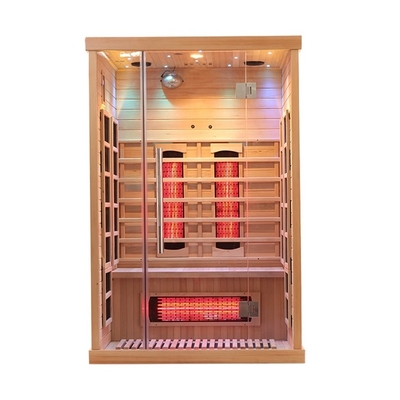 İki Kişilik Aile Kapalı Tam Spektrumlu Karbon Far Kızılötesi Sauna