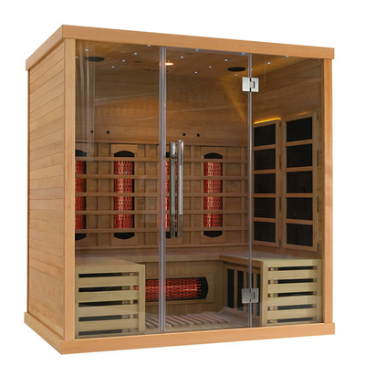 Özel Kuru Kızılötesi Buhar Sauna odası Masif Ahşap 3 Kişilik