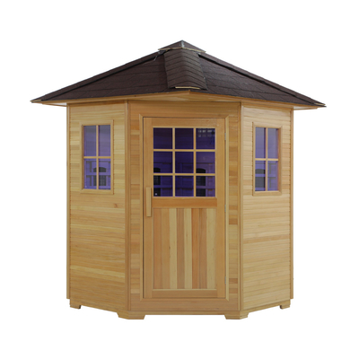 Açık 3 - 4 Kişilik Sedir Kuru Sauna Odası OEM ODM Kabul Edilebilir