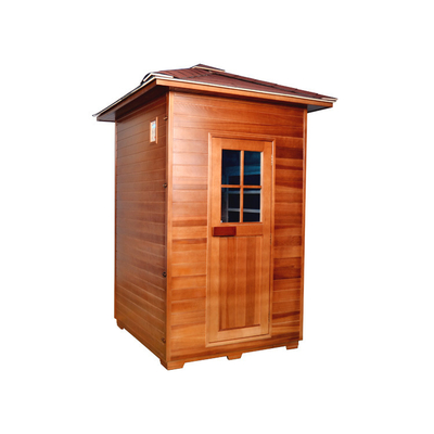 Kanada Hemlock Ahşap Saplı Dış Mekan Kuru Sauna 2 Kişilik