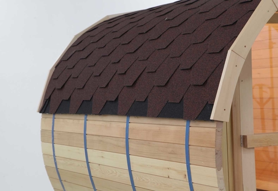Dış Mekan Masif Ahşap Varil Sauna Hızlı Isıtıyor OEM Kabul Edilebilir