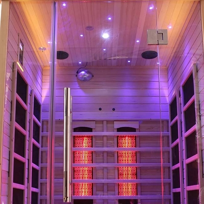 Tam Spektrumlu Karbon Panel Uzak Kızılötesi Sauna Masif Ahşap İç Mekan