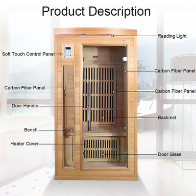 Ev İçin Kapalı Ahşap 1 Kişilik Kızılötesi Sauna