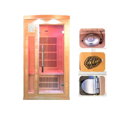 Masif Ahşap Kapalı Tek Kişilik Sauna Odası OEM ODM Mevcuttur