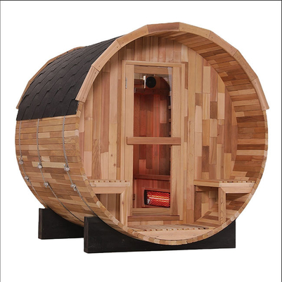 Ahşap Saplı Açık Kızılötesi Varil Sauna Odası