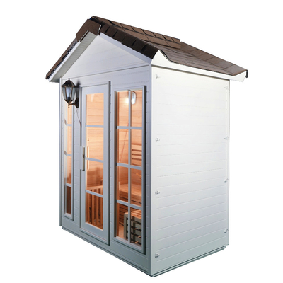 Masif Ahşap Kırmızı Sedir Buhar Sauna Odası 6KW Sobalı 1 Kişilik