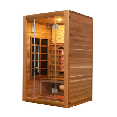 1750W Masif Ahşap Sauna Odası Kızılötesi 2 Kişilik