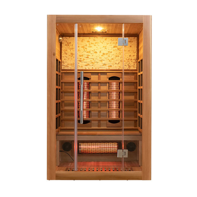 1750W Masif Ahşap Sauna Odası Kızılötesi 2 Kişilik