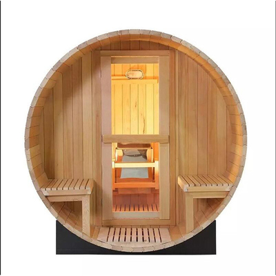 6KW Sauna Sobalı Masif Ahşap Buhar Açık Varil Sauna Odası