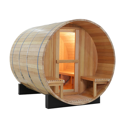 Hızlı Isınıyor Masif Ahşap Varil Açık Sauna Odası 6 - 8 Kişilik 6000W