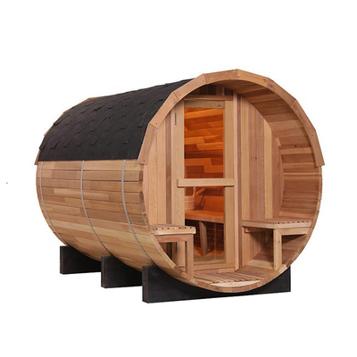 Kanada Kırmızı Sedir Ağacı Açık Varil Sauna Odası 180x240cm