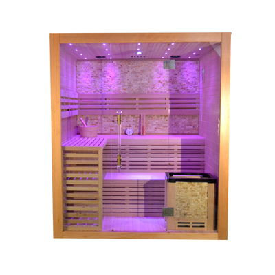 Hemlock Ahşap Ev Sauna Buhar Odası 4 - 5 Kişilik 6kw Soba Isıtıcılı