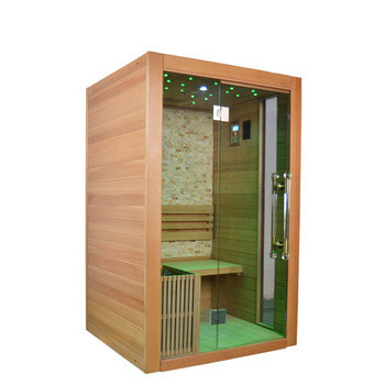 3kw Soba Isıtıcı Hemlock Ahşap Kapalı Buhar Sauna Odası 2 Kişilik