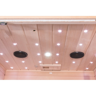 Kırmızı Sedir Ağacı Karbon Panel Ev 4 Kişilik Uzak Kızılötesi Sauna Odası