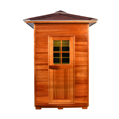 Karbon Panel Ahşap Açık Hava Kuru Sauna 2 Kişilik