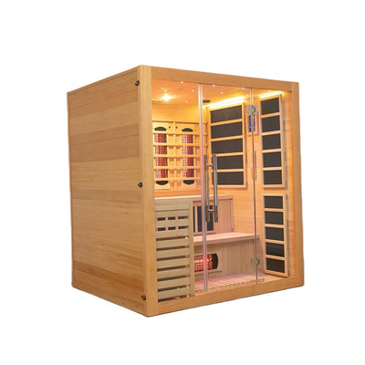 Aile Kullanımı İçin Çift Sistem Kızılötesi Ve Buharlı Ahşap Sauna Odası