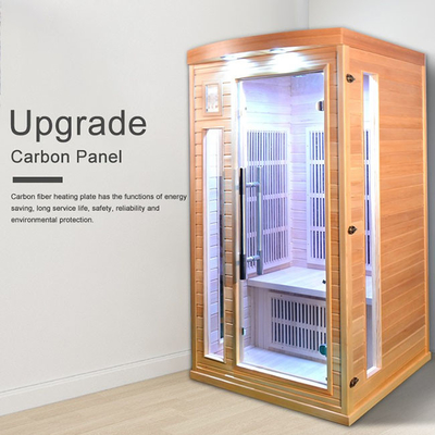 Karbon Panel Isıtıcı Ahşap Kızılötesi Sauna Odası 2 Kişilik
