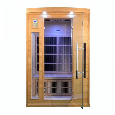 Karbon Panel Isıtıcı Ahşap Kızılötesi Sauna Odası 2 Kişilik