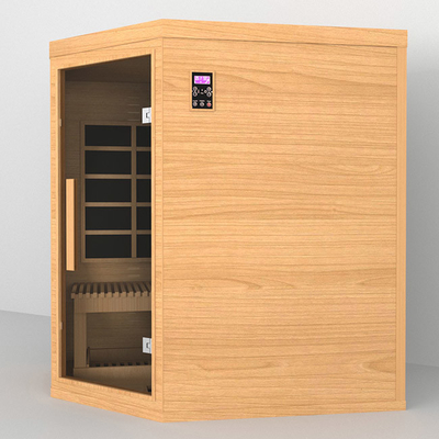 Masif Ahşap Kapalı Kuru Köşe Kızılötesi Sauna Odası CE Belgesi 1 Kişi