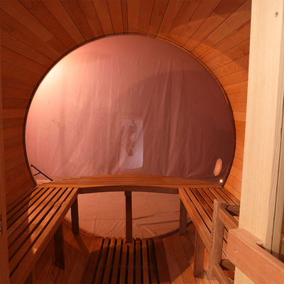 Panoramik Manzaralı Dış Mekan Ahşap Fıçı Sauna Odalar Kızıl Sedir