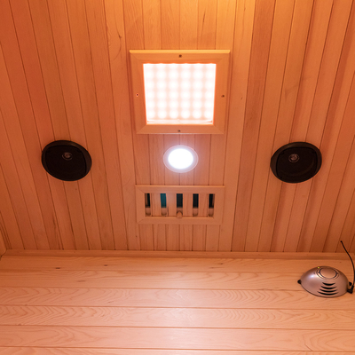 Su Geçirmez Zona ile Masif Ahşap 2 Kişilik Açık Kızılötesi Kuru Sauna