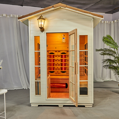 3 Kişilik OEM Masif Ahşap Hemlock Açık Kızılötesi Buhar Sauna
