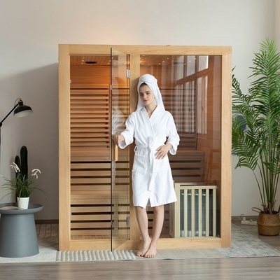 Ahşap 3 Kişilik Elektrikli Sobalı Kapalı Buharlı Sauna Odası