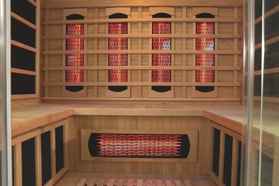 Büyük Boy Ev İç Mekan Ahşap 4 Kişilik Far Infrared Sauna 2700W