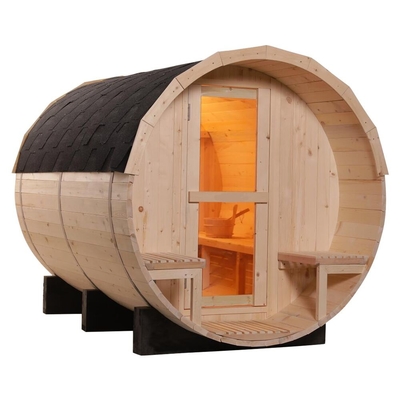 Kanada Çamı 2 Kişi Ahşap Varil Sauna Geleneksel
