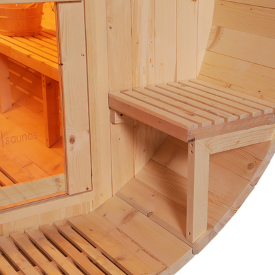 2 - 4 Kişilik Popüler Çam Açık Ahşap Fıçı Sauna