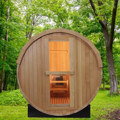 Masif Ahşap Baldıran 4 Kişilik Açık Buhar Varil Sauna Geleneksel