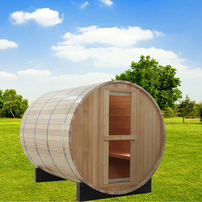 Masif Ahşap Baldıran 4 Kişilik Açık Buhar Varil Sauna Geleneksel