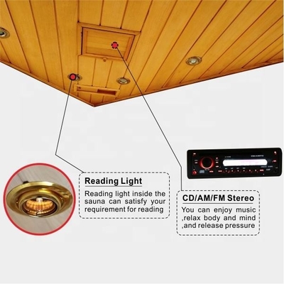 6KW Soba ile OEM Çift Tezgah Köşe Tarzı Kapalı Buhar Sauna Odası