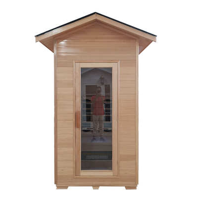 1 Kişilik Modern Masif Ahşap Açık Sauna Odası
