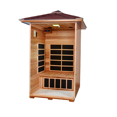 Karbon Panel Bahçe Dış Mekan Ahşap Sauna 2 Kişilik