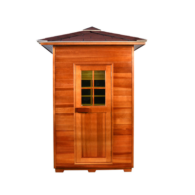 Karbon Panel Bahçe Dış Mekan Ahşap Sauna 2 Kişilik