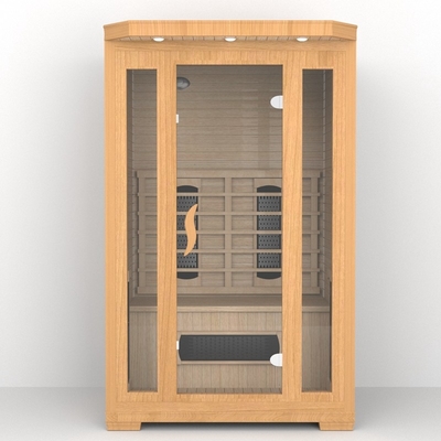Kapalı Hemlock Seramik Isıtıcılar 2 Kişilik Far Infrared Sauna 1750W