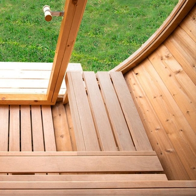 6 Kişilik OEM Masif Ahşap Açık Geleneksel Buhar Varil Sauna