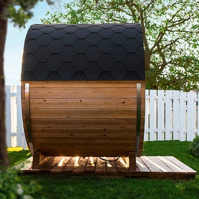 6 Kişilik OEM Masif Ahşap Açık Geleneksel Buhar Varil Sauna
